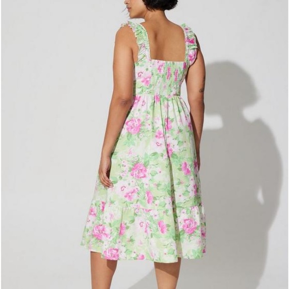 Mini Poplin Tiered Ruffle Strap Dress - Picture 2 of 2